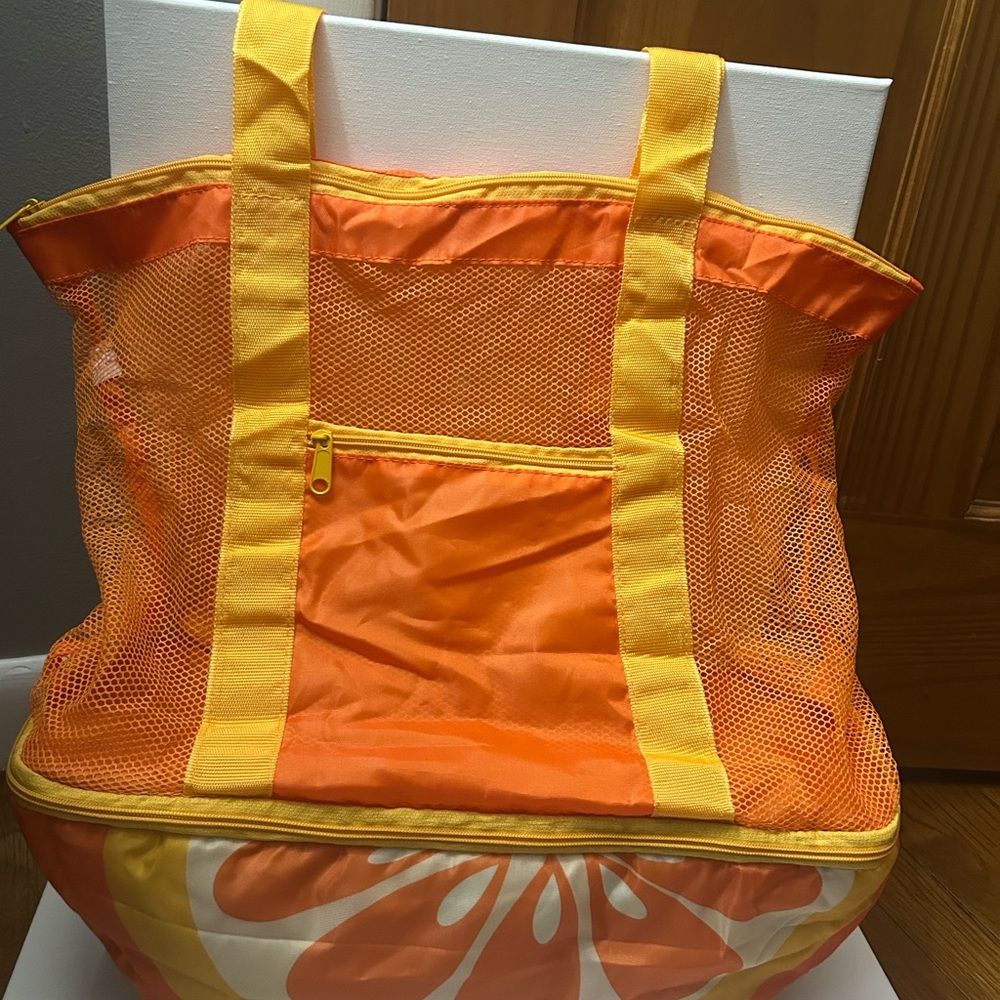 Orange Slice Mesh Cooler Tote Bag